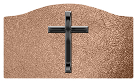 DASHELL-510-BK-SH-BZ Black Single Cross Shimmer Bronze Background